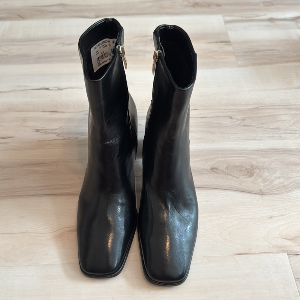 NORDSTROM RACK Normandy Block Heel Bootie In Black - Picture 7 of 9